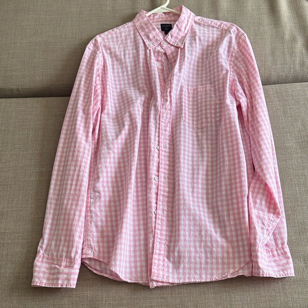 J. Crew Pink Checkered Men's Shirt